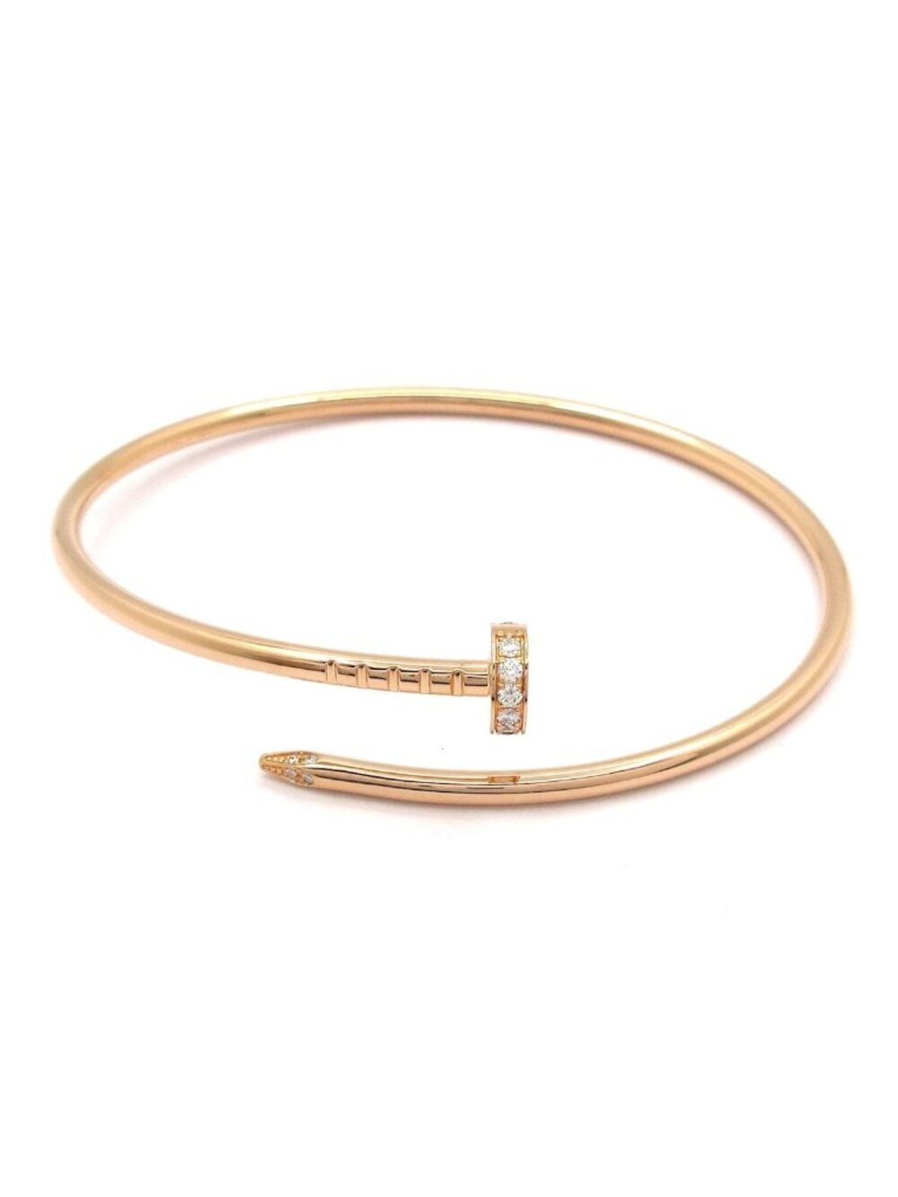Cartier Bangle Juste un Clou SM 18K Pink Gold Diamond Bracelet